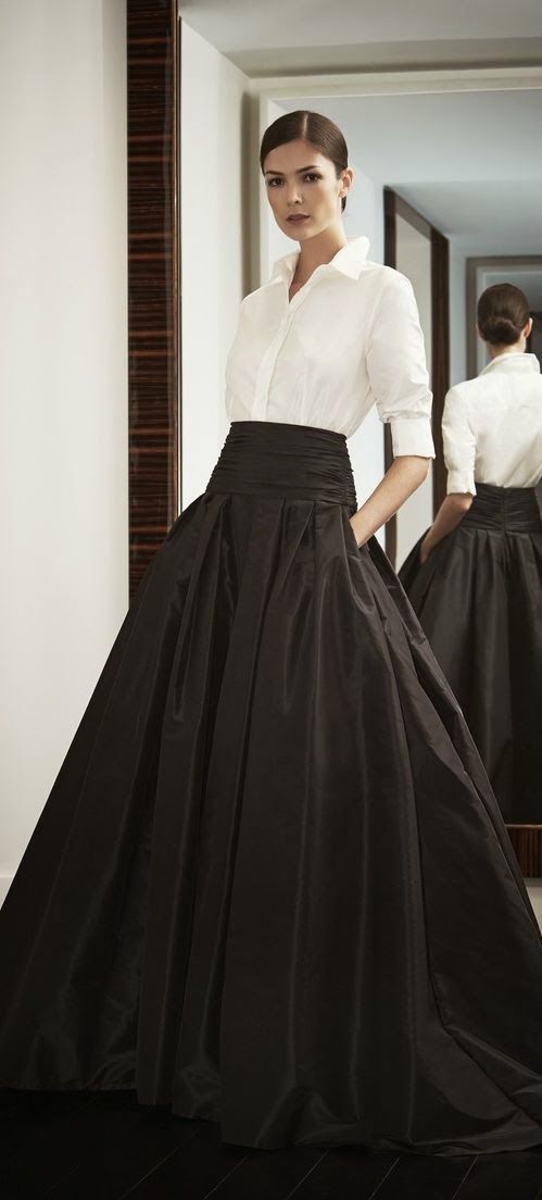 black & white ball gown skirt